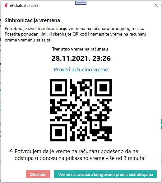 Ručno podešavanje vremena