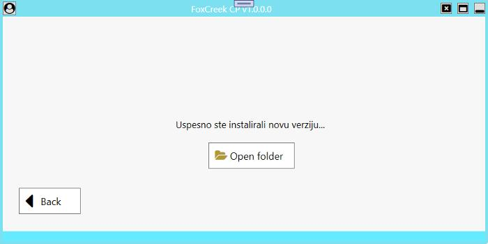 Poruka o kraju instalacije