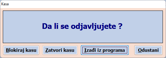 Izlazak iz programa