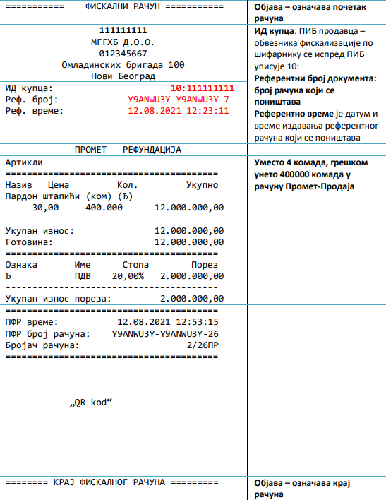 Poništavanje kasa-računa