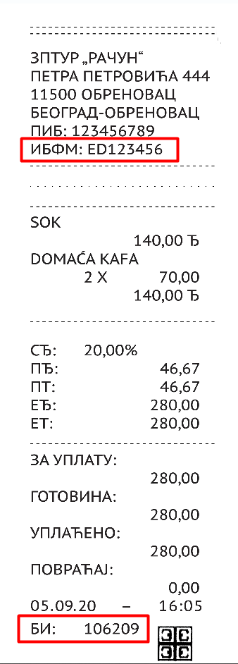 Fiskalni isečak za povraćaj