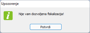 Zabrana fiskalizacije