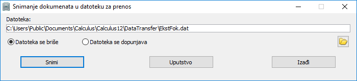 Snimak ekrana uz prethodni pasus