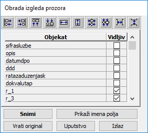Prozor: Obrada izgleda prozora