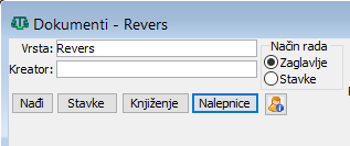 Dugme Nalepnice.