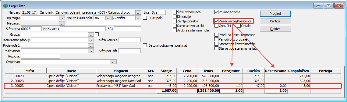 Snimak ekrana uz prethodni pasus