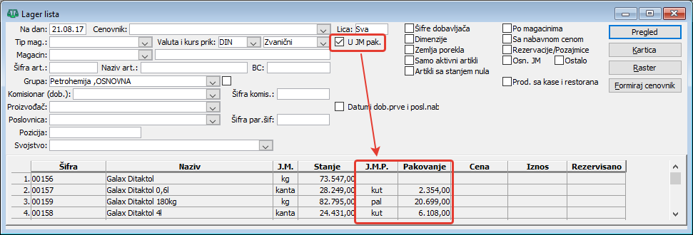 Snimak ekrana uz prethodni pasus