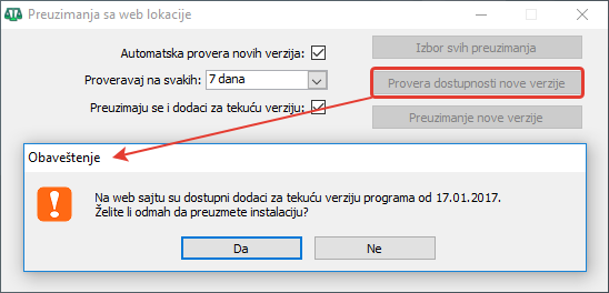Snimak ekrana uz prethodni pasus
