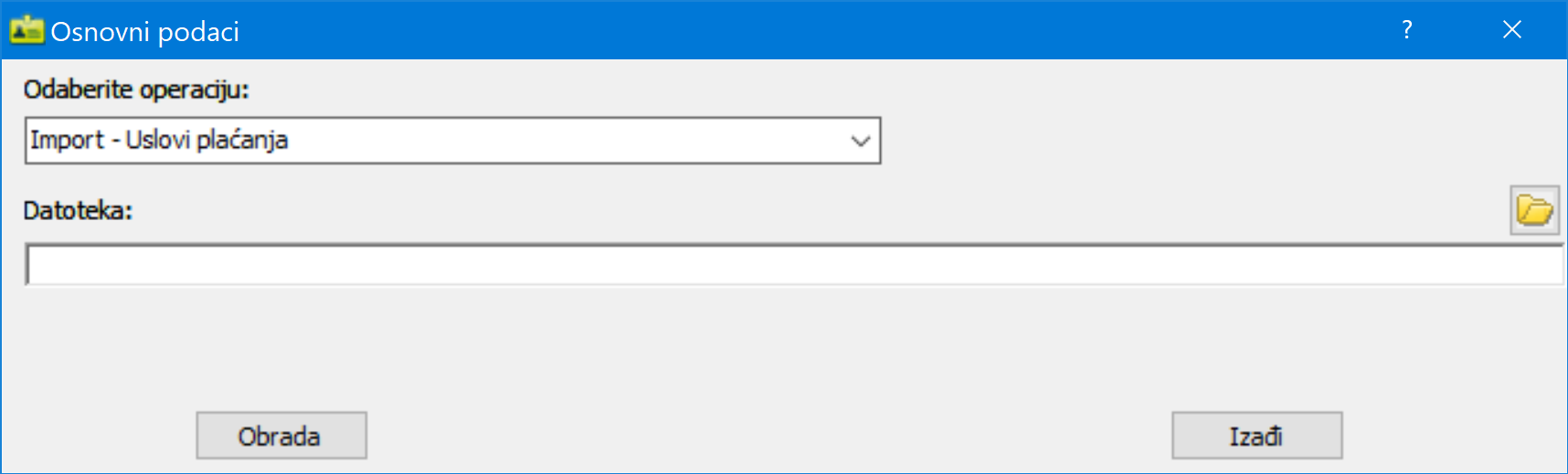 Dijalog Iz datoteke, ver9195
